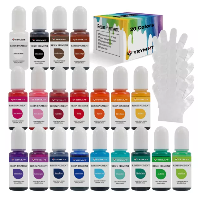 Epoxy Resin Pigment - 24 Colors Transparent Non-Toxic UV Epoxy