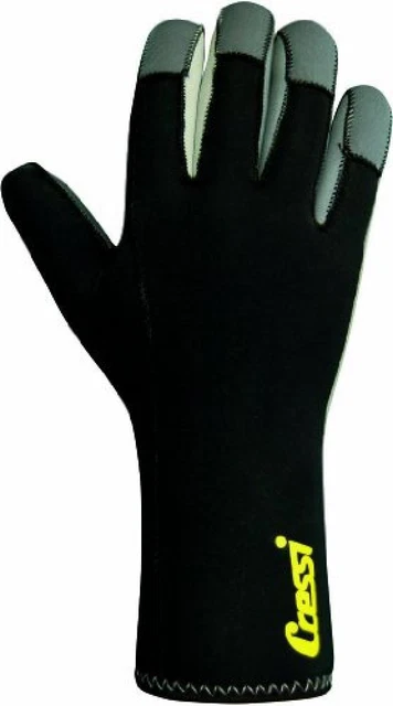 (TG. S) Cressi Svalbard, Guanti in Neoprene 6 mm Unisex - Adulto, Nero, S - NUOV