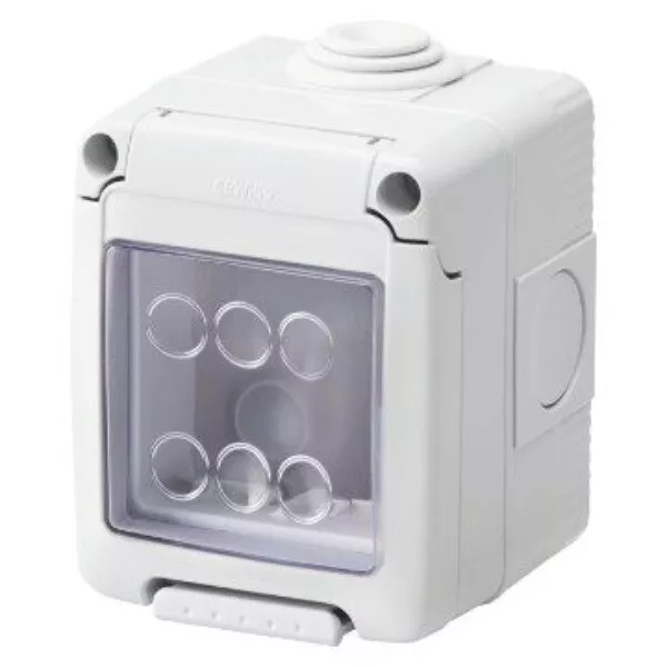 Contenitore Stagno 2 Posti Con Sportello Per Moduli System Grigio IP55 - Gewiss