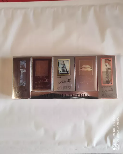 coffret rare 5 miniatures de parfum Salvador Dali