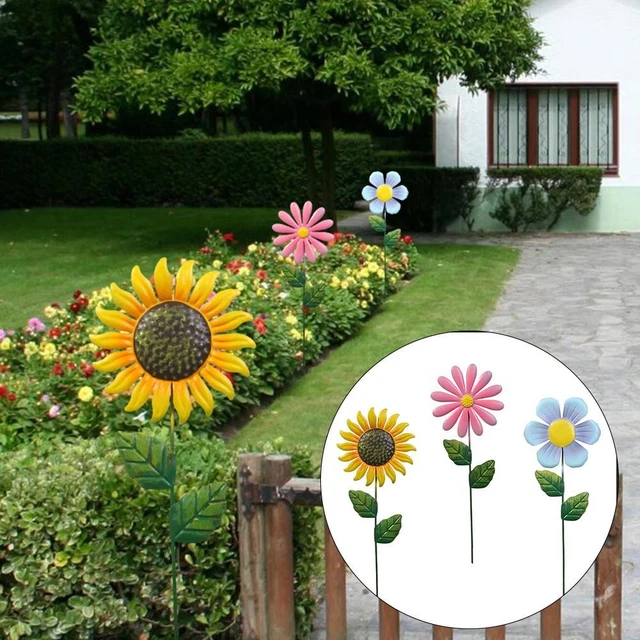Lot De 2 Piquets Jardin Fourmis Métal – Décoration Fantaisiste Extérieur, Pelouse, Pot, Cour