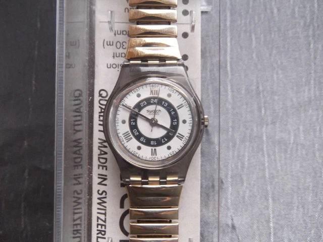 SWATCH WATCH LM112 Kleiner Nougat. 1995. New And Unworn In Box. New ...
