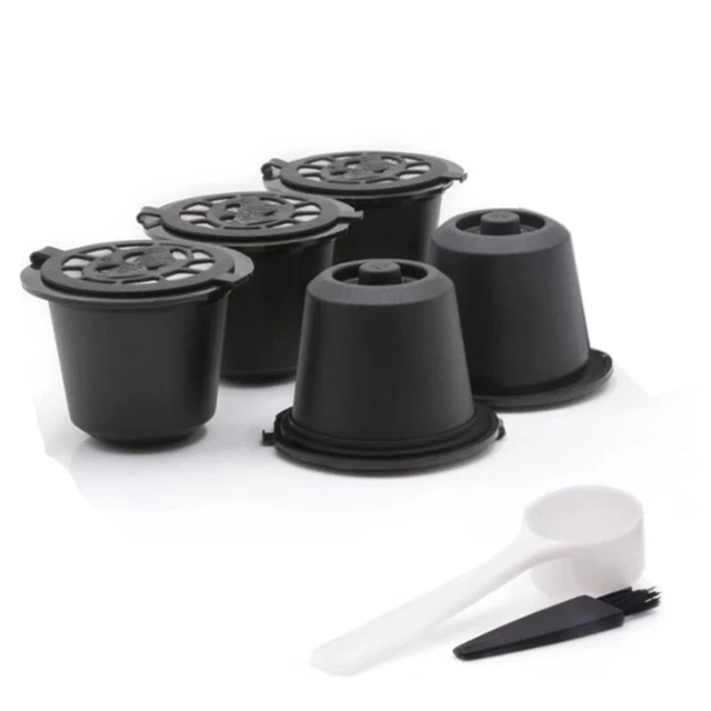 5 Reusable Nespresso  Refillable Coffee Capsule  with Nespresso Coffee Machineh