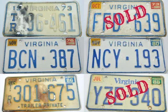 Virginia VA License Plate FREE SHIPPING