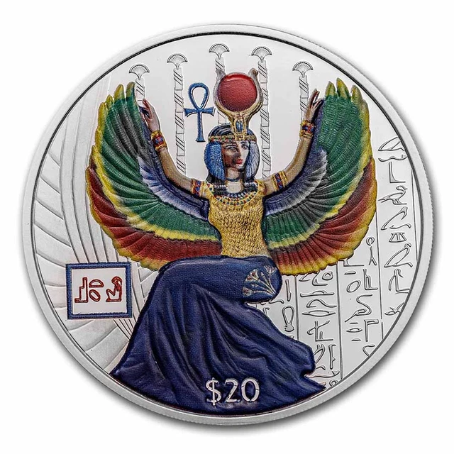 2023 SLE 2 oz Silver Egyptian Gods: Isis (colorized) - SKU#271985