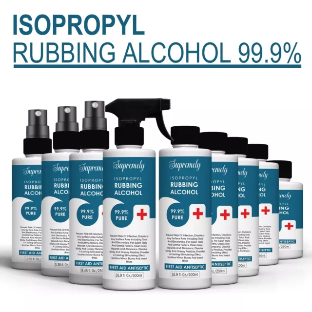 IPA Isopropyl Alcohol Pure Rubbing Alcohol Antiseptic Disinfectant 99.9% PURITY