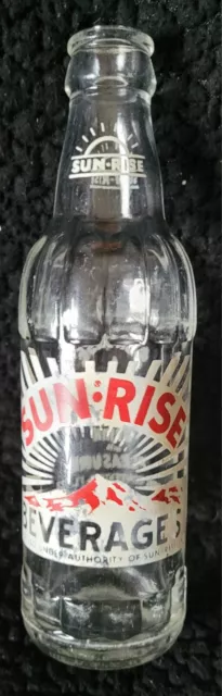 Collectable Sun-Rise Beverages 7 OZ Soda Pop Bottle From Missoula Montana