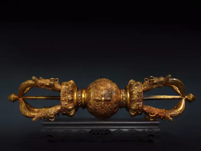 Old Collection Treasure Copper Gilded [Diamond Pestle] Magic Tool