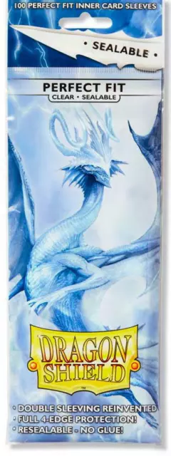 Dragon Shield - Standard Size - Perfect Fit - Sealable Clear (100 Sleeves)