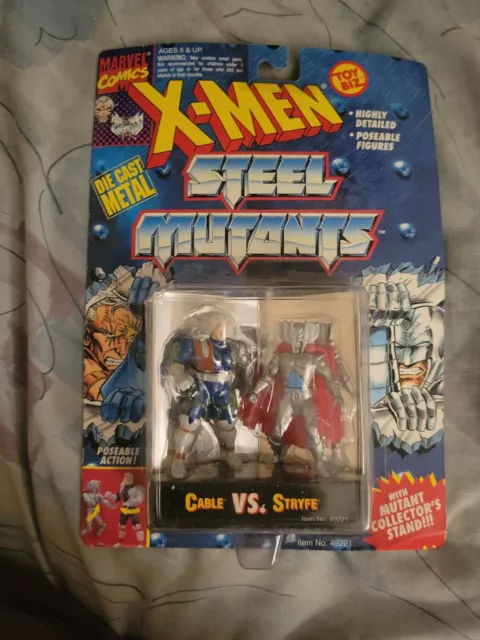 MARVEL X-MEN STEEL MUTANTS CABLE VS STRYFE FIGURES 1994 TOYBIZ New