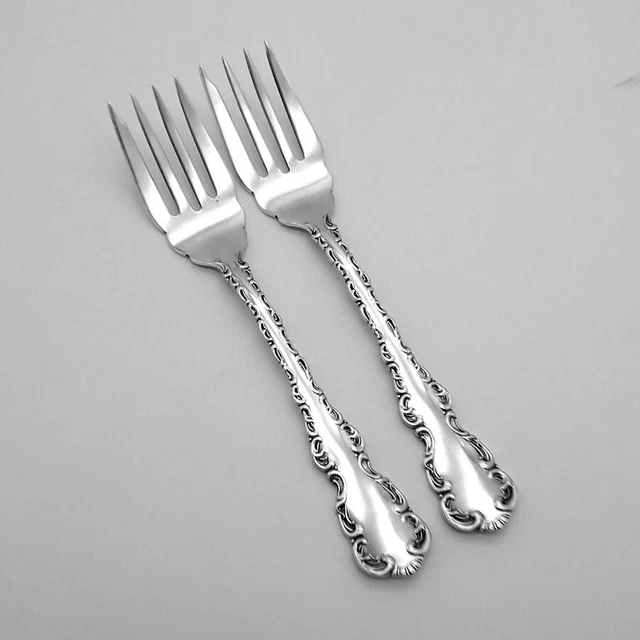 Strasbourg Salad Forks Pair Birks Sterling Silver No Mono