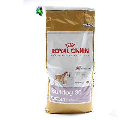 Royal Canin Bulldog Inglese Junior 30 12 Kg Cane Dog Crocchette Sacco .