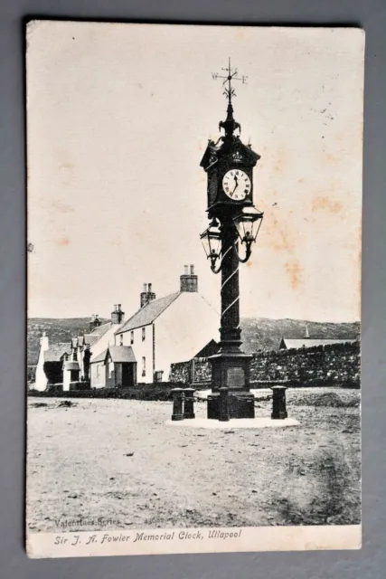 R&L Postcard: Sir John Fowler Memorial Clock, Ullapool
