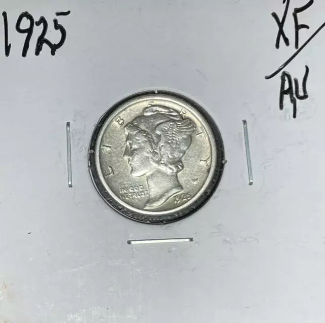 1925 Mercury Silver Dime~ Xf/Au ~Nice Coin~