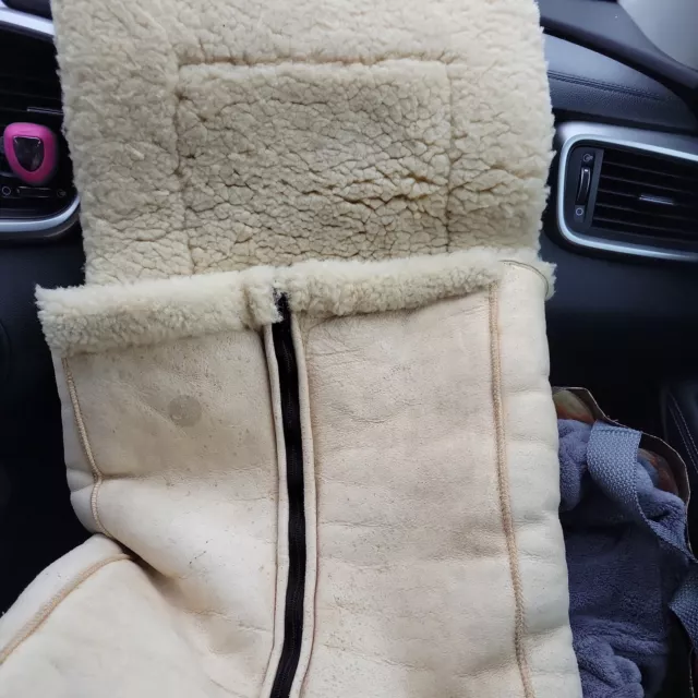 Shearling sheepskin High Performance baby Footmuff for Stroller pram rare find