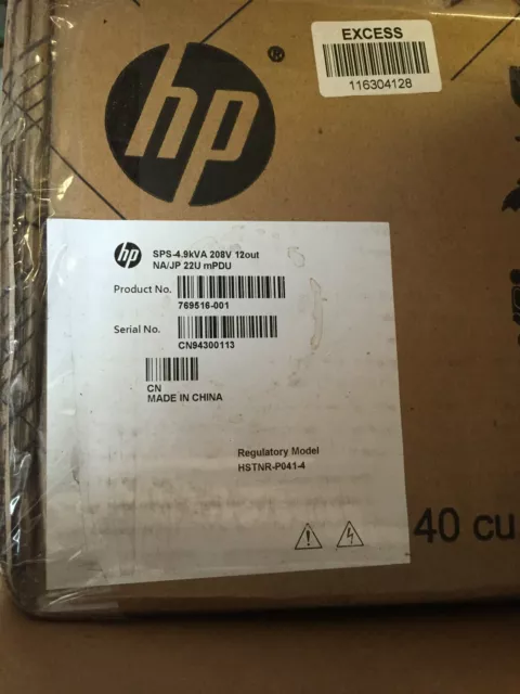 HP 769516-001 SPS-4,9 kVA 208V 12 salidas NA/JP 22U mPDU