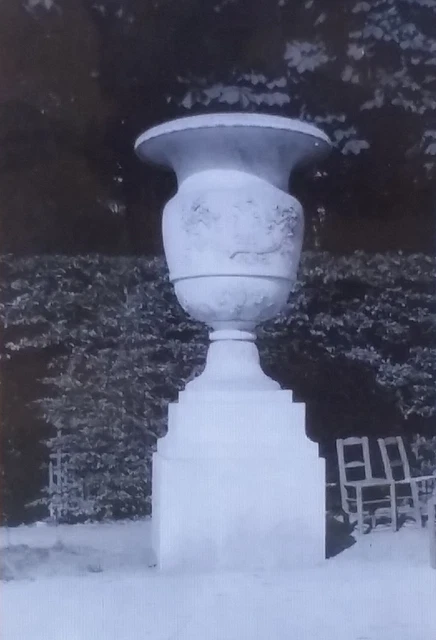 Vase in the Gardens of Palace of Versailles, France, Magic Lantern Glass Slide