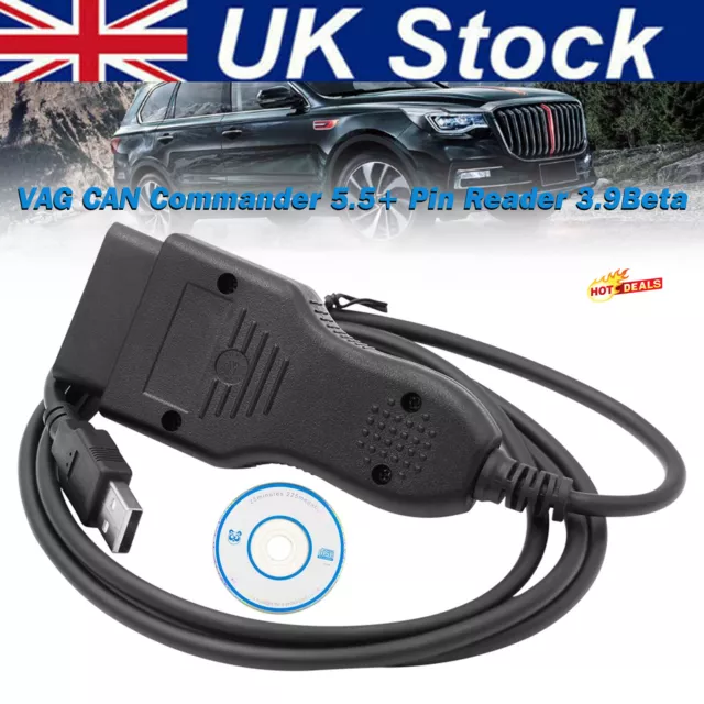 VAG CAN Commander 5.5+ Pin Reader 3.9Beta Reader Diagnostic Cable for Audi