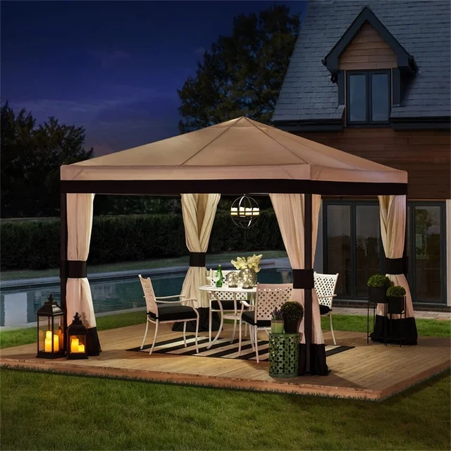 Pavillon 3x3m Pop-Up Gartenzelt Faltpavillon Sonnenschutz Pergola Pavillion