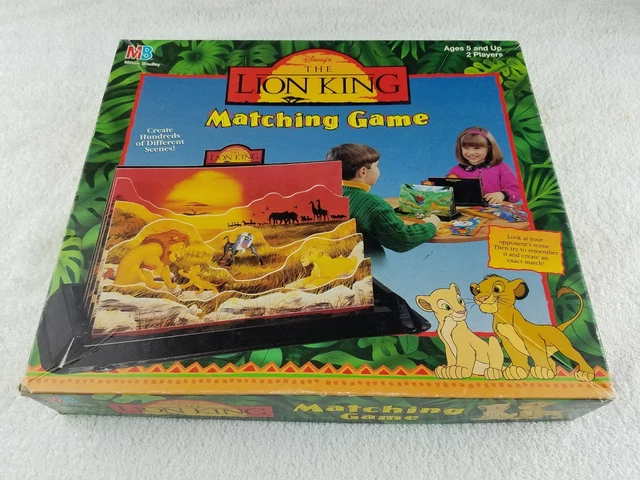 THE LION KING Matching Game by Milton Bradley 1994 Edition 100% ...