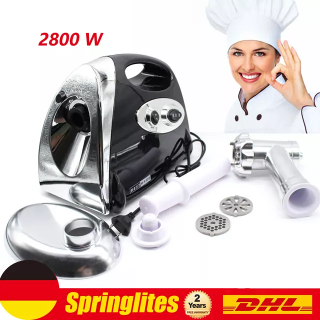 2800W Elektrisch Fleischwolf Wurstmaschine Wurstfüller Hackfleisch Maschine Neu
