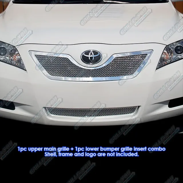 Fits 07-09 Toyota Camry Stainless Steel Mesh Grille Combo