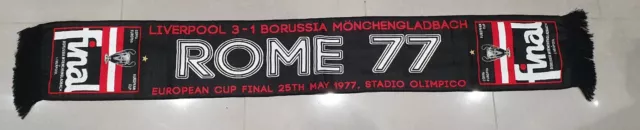 Liverpool V Borussia Monchengladbach Euro Cup Final Rome 1977 Woven Scarf