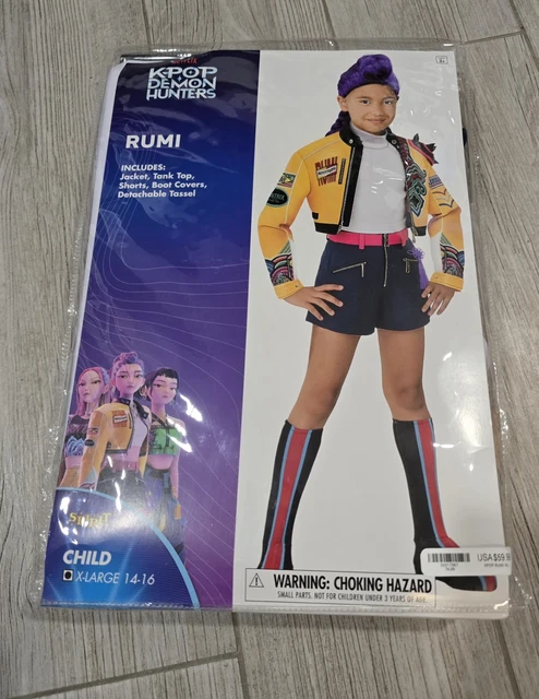 Spirit Costumes Rumi SPIRIT HALLOWEEN KPOP Demon Hunters Kids Rumi Costume Size Large 12-14 ...