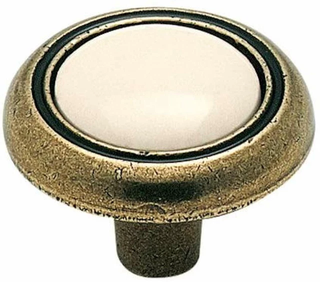 Amerock BP76244AB Allison Value Hardware Round Knob, 1-1/4-Inch, Antique Brass