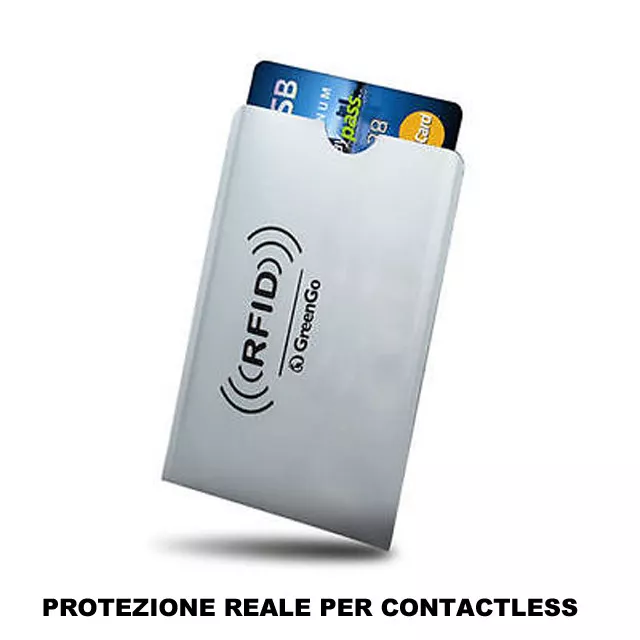 4 Cover Custodie X Carta Credito Bancomat Postamat Stop Smagnetizzazione Rfid