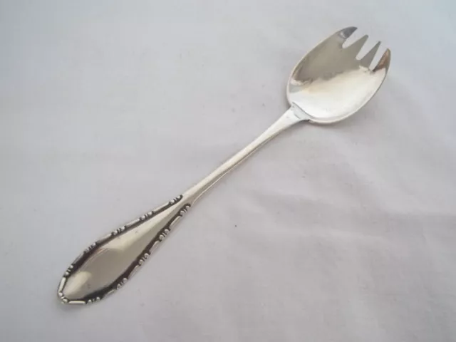 Hermosa Antiguo Tenedor de Niños De Dinamarca 830er Plata Auténtica #9775