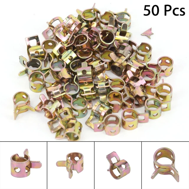 Sicuro e robusto clip a molla 6 mm morsetti tubo flessibile per tubo sottovuoto in silicone (50