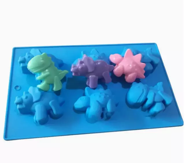 Large Dinosaur Silicone Chocolate cake Soap Mould  ice Cube Tray Craft Fun Bake