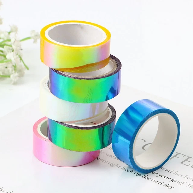 STATIONERY RAINBOW GLITTER Waterproof Decorative Tape Office Adhesive Tape 5.97 PicClick AU