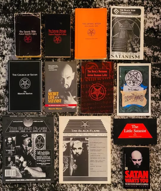 Anton Lavey, Church of Satan, Satanic Bible, Rituals, Black Flame (LOT)