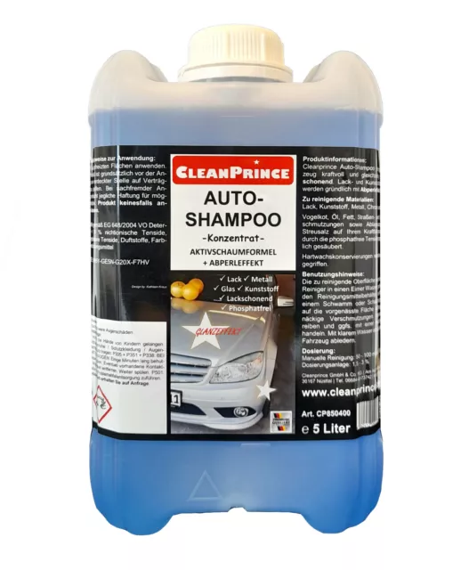 5 Litre Lavage Voiture Shampoing Concentré Extérieur Mousse Produit de Nettoyage