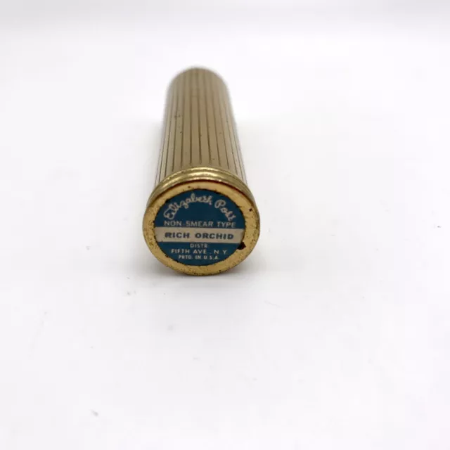 Three Vintage Vanity Lipsticks Brass Bullets Plus Clip-on Martex Mirror 3