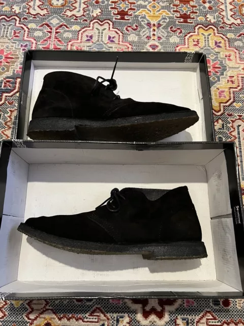 ASK THE MISSUS Black Soft Leather Men s Brogue Boots Size 9 UK