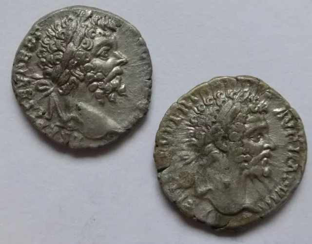 Lot x 2  Roman Silver Denarius. Septimius Severus    186