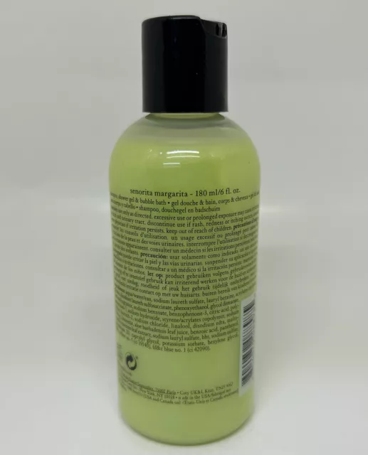 Philosophy Senorita Margarita Shampoo Bubble Bath Shower Gel Body Wash 6 Oz New 2