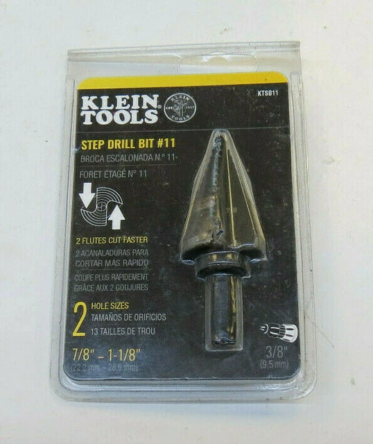 Klein Tools KTSB11 Step Drill Bit #11 7/8" - 1-1/8" New w/ Free Shipping