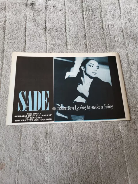 Tpgm23 Advert 5X8 Sade : 'When Am I Going To Make A Living' Single