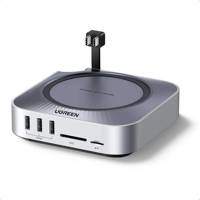 UGREEN 40GBPS MAC Mini M4 Dock with NVMe SSD Enclosure (Up to 8TB), 10 ...