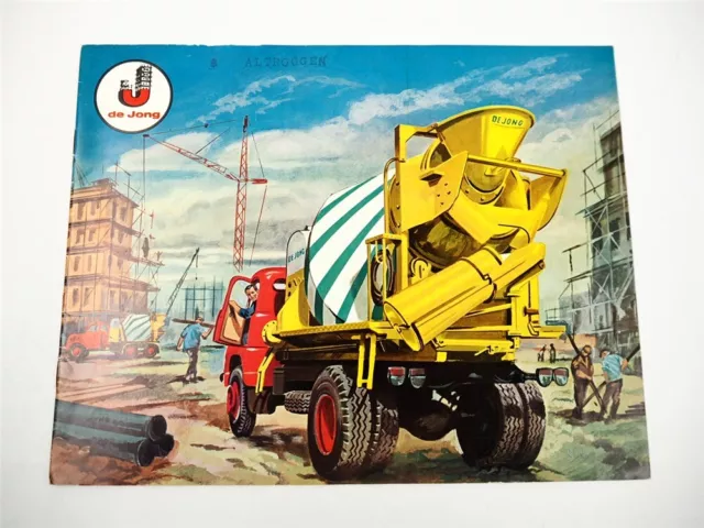 De Jong TRC transport mixer concrete mixer brochure 1960s Monheim