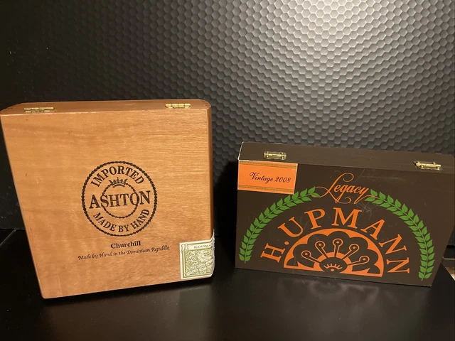Wood Cigar Box H. Upmann Legacy Vintage 2008 Ashton Churchill Cigar Box