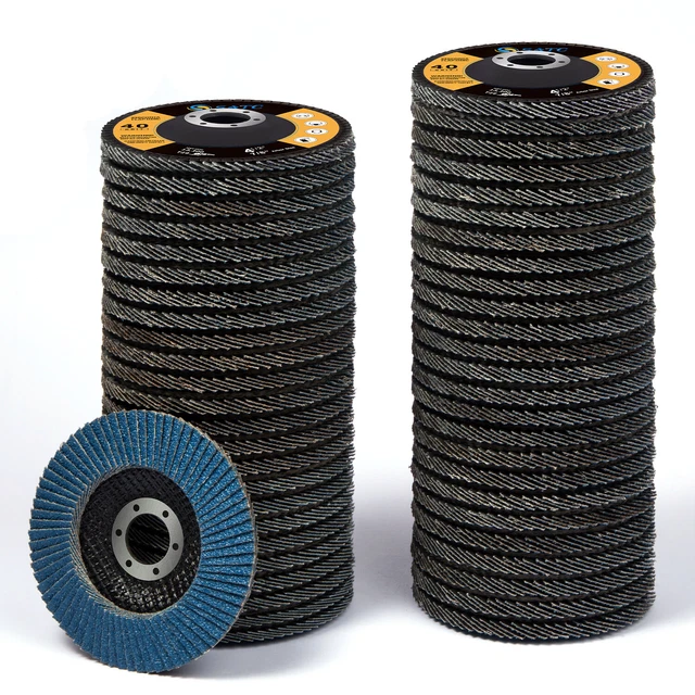 40 PACK 4.5& 4-1/2" Zirconia Flap Disc 40 60 80 120 Grit Sanding ...