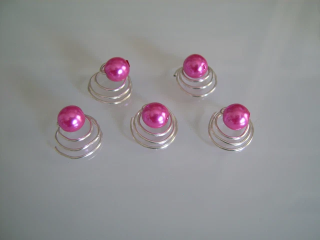 Accessoire Cheveux Spirale Perle Rouge Bordeaux - Pour Mariage, Robe De Mariée Ou Soirée, Neuf Avec étiquette