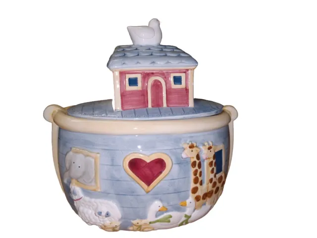 Vintage Ceramic Noah’s Ark Large Cookie Jar Susan Winget Certified International