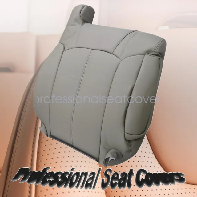 For 1999-2002 Chevy Silverado Tahoe Passenger Side Leather Top Seat Cover Gray