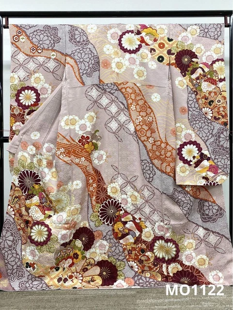 Furisode Japanese Kimono Kimono Gorgeous Embroidery Gold Long Sleeves